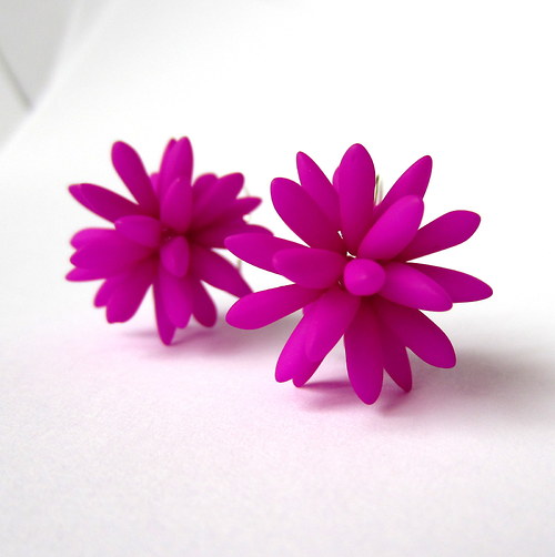 Svítící náušnice-fialové