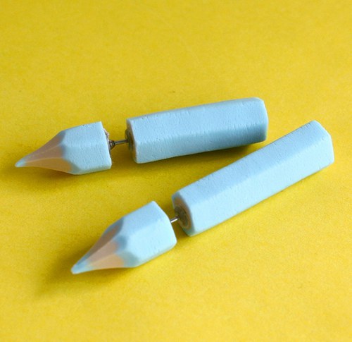 falešné roztahováky -  fimo pastelky, 1 ks