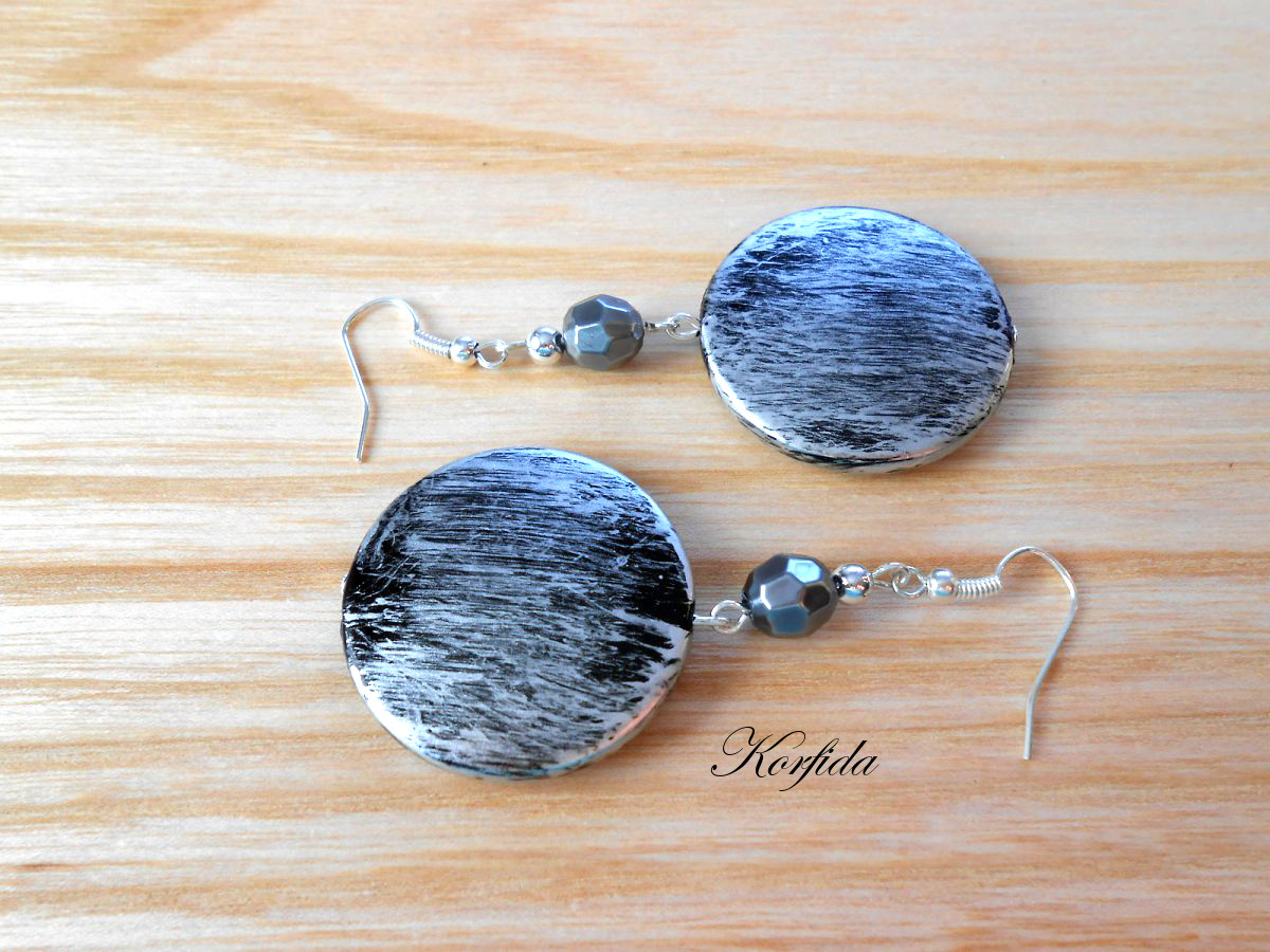 Náušnice barvy do stříbrna (520/16)