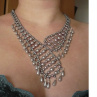 Šedé perličky - náhrdelník + náušnice