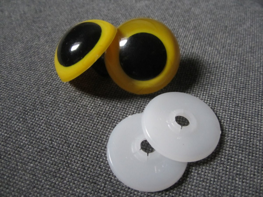 Bezpečnostní oči, žlutá barva, 30mm