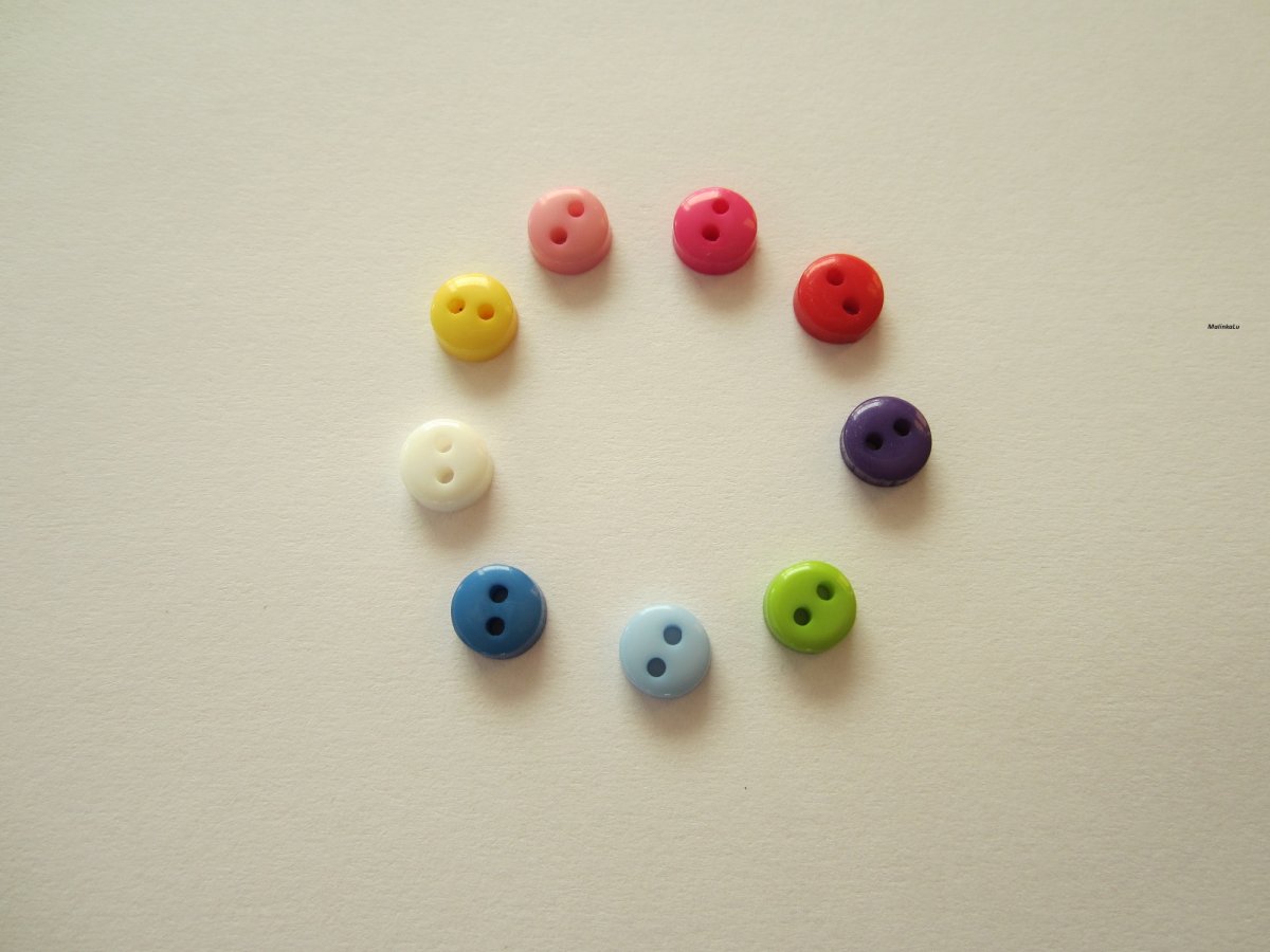 Knoflíčky - kulaté, 9ks