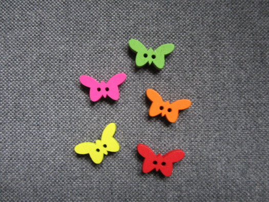 Knoflíky - motýl, 5ks