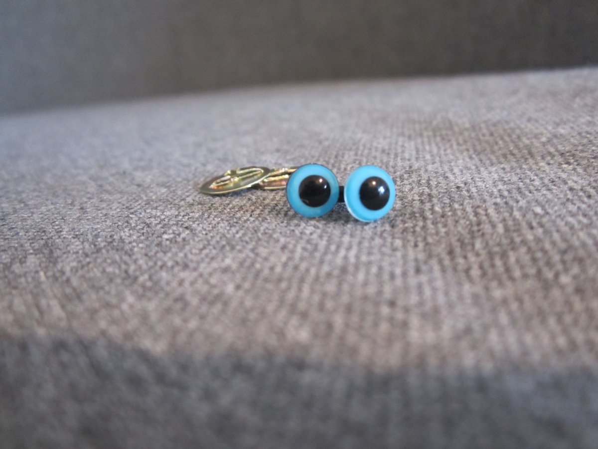 Bezpečnostní oči, modrá barva, 6mm