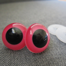 Bezpečnostní oči, růžová barva, 20mm