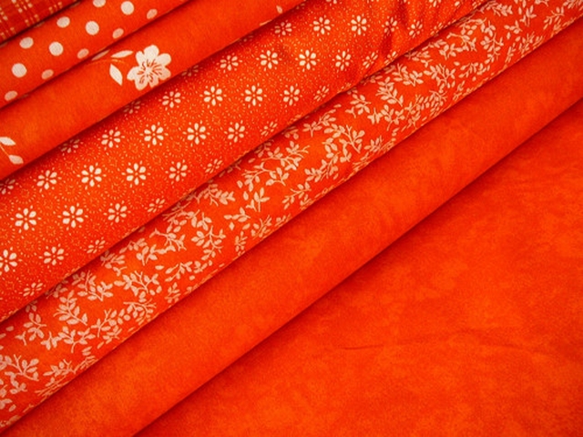 Bavlněná látka - metráž - terakotový mramor - š. 140 cm