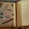 Originální krabička kniha vintage pero a kalamář