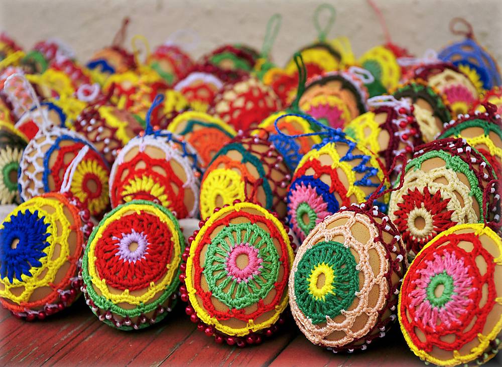 Veselé veľkonočné háčkované vajíčka/kraslice