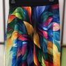 Půlkolová sukně - barevné lístky, velikost L/XL ~ LETNÍ VÝPRODEJ ~