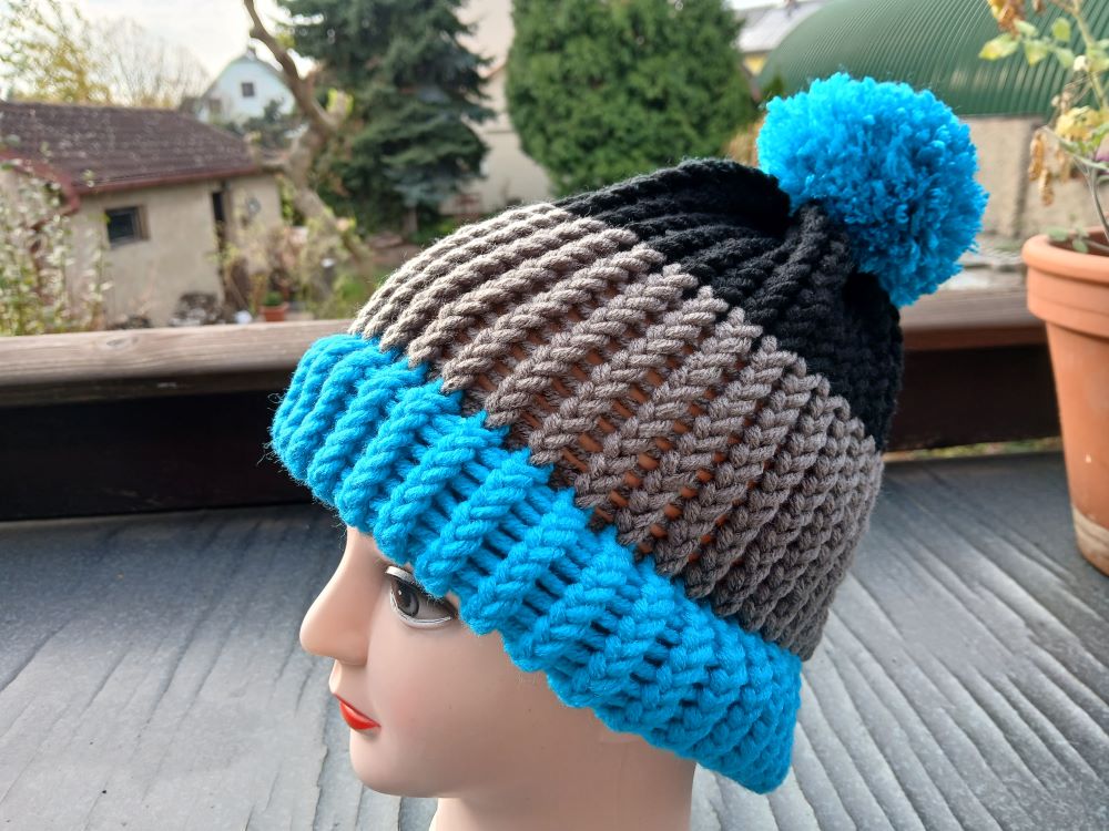 Pletený kulich různé barvy (dvojitý lem) 