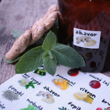 Samolepky na kořenky - čajové bylinky a koření