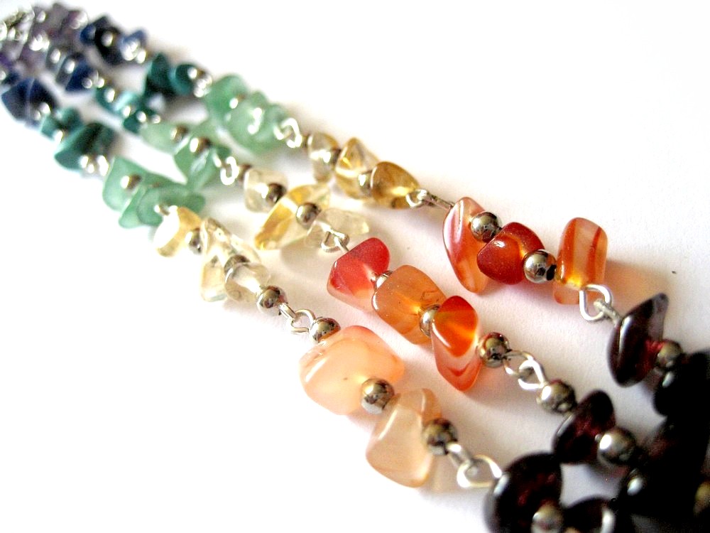 Čakrový náramek z minerálů - polodrahokamů I.