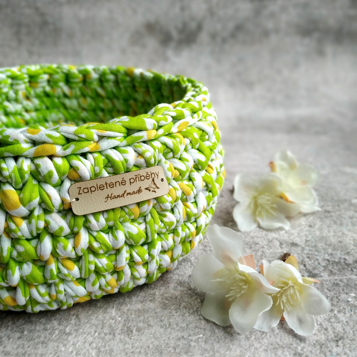 Camille | kulatý háčkovaný košík