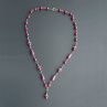 Růžový perličkový zvonečkový náhrdelník