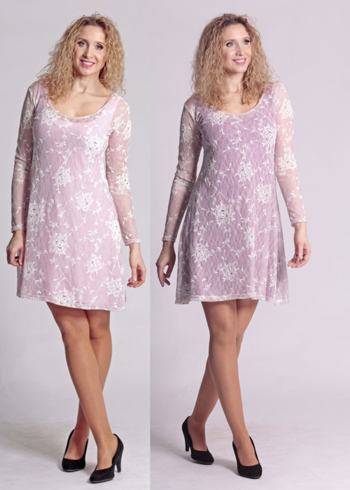 Krajkové zvonové šaty 