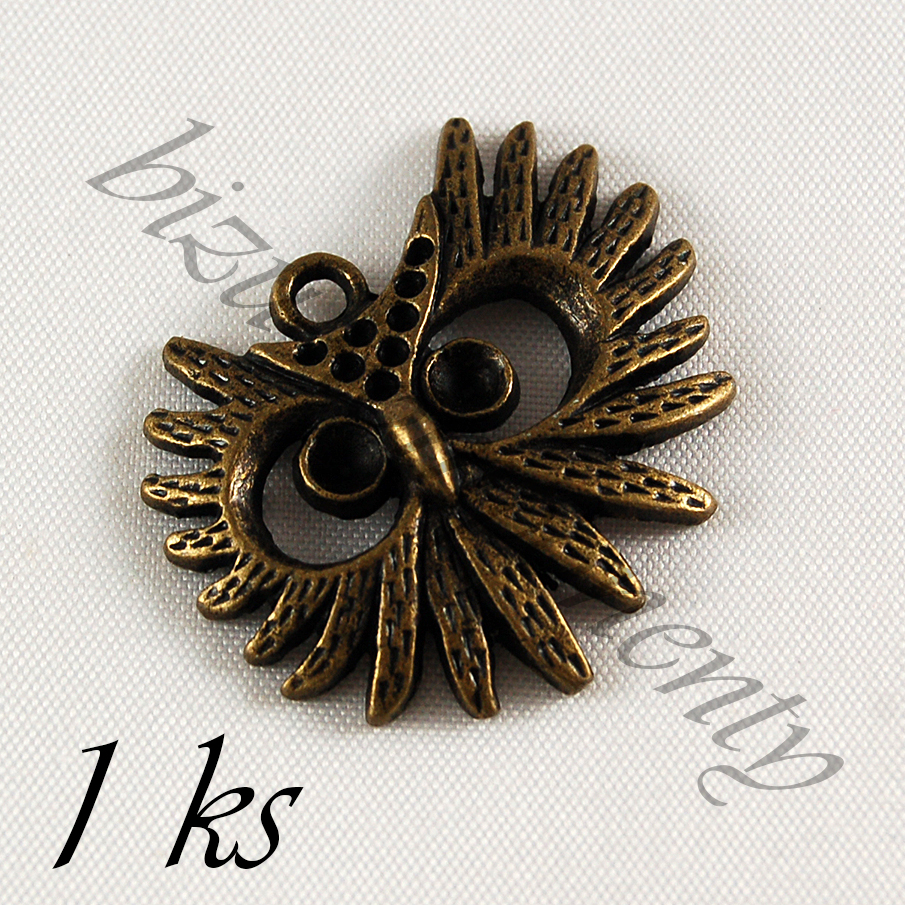 Rozčepýřená sova bronzové barvy (02 0569)