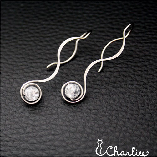 PROVLÉKACÍ SPIRÁLY (kratší) - KŘIŠŤÁL - tepané - hypoalergenní chirurgická ocel