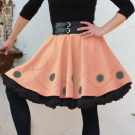 FuFu sukně s puntíky a černou spodničkou