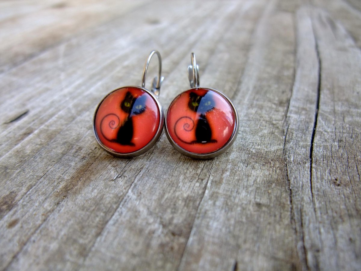 Závěsné náušnice - čiči kočičí