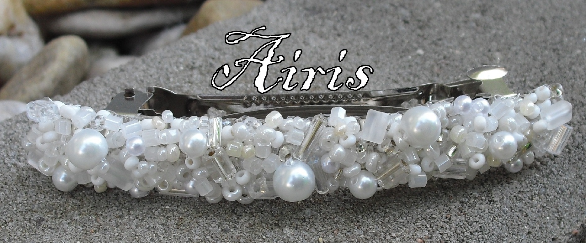 Spona do vlasů - bílá