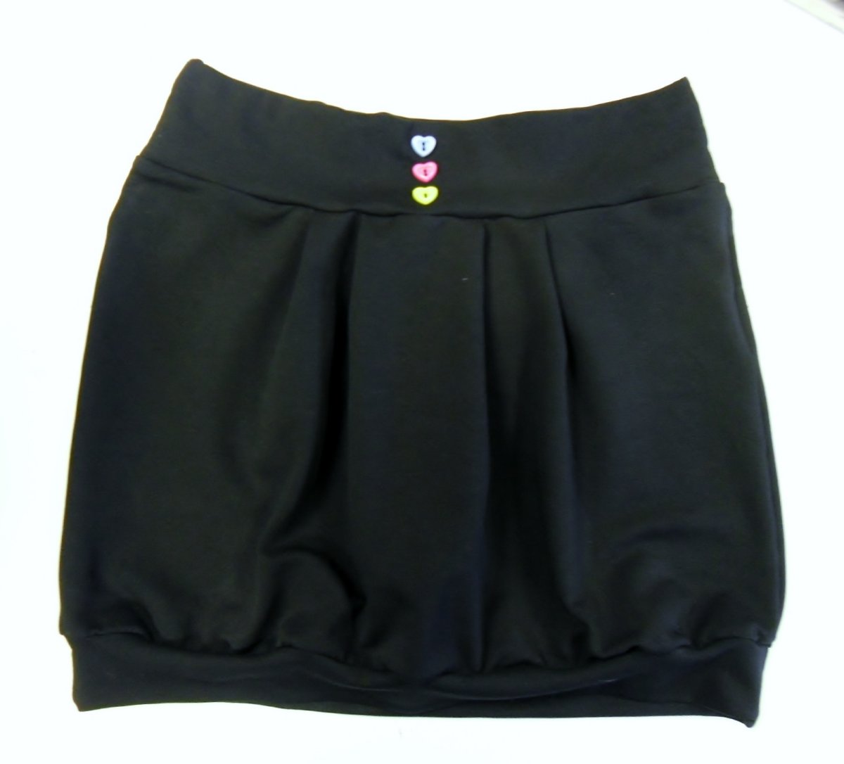 Černá sukně s knoflíčky