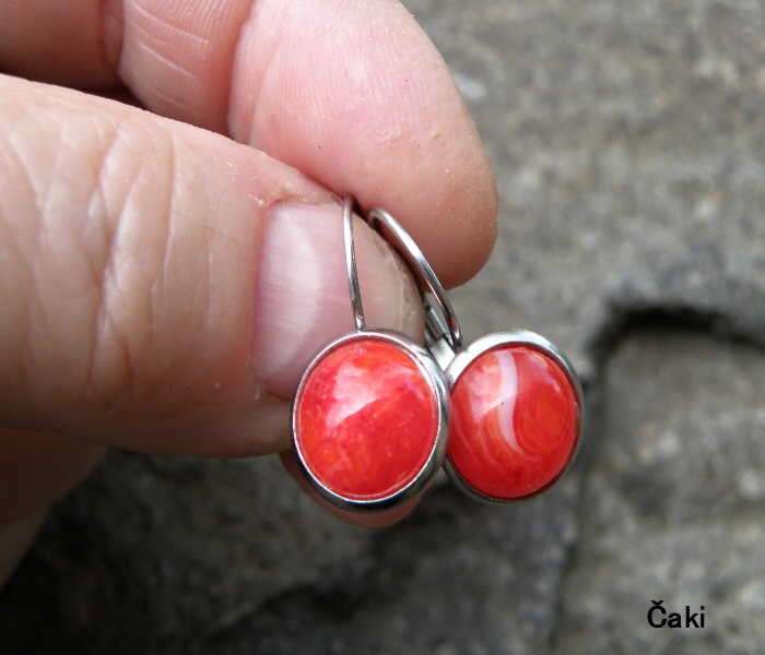 Naušnice - nerez- pravé kameny