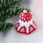 Vánoční ozdoba - zvoneček s trochou růžové