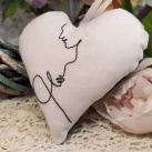 "Spojení" vyšívané srdce