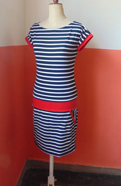 Šaty pruhy XS - XXXL