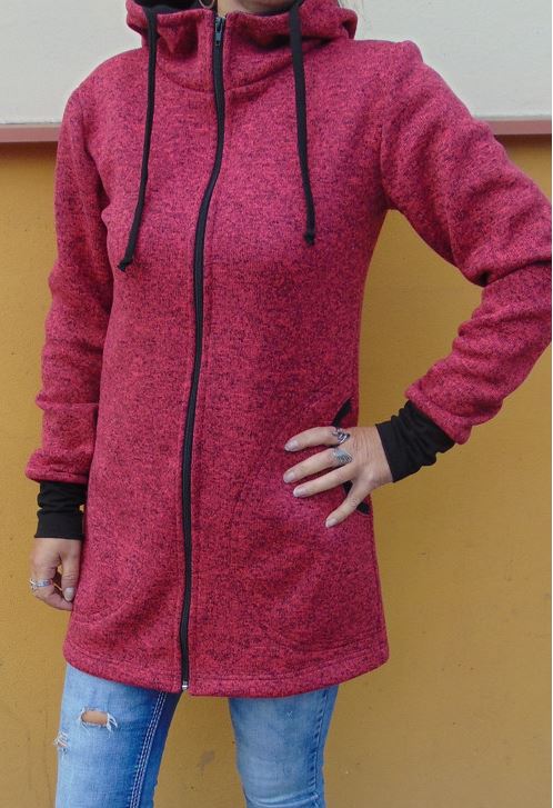 VÝPRODEJ - KABÁTEK S KAPUCÍ KORÁL (M/L) POSLEDNÍ KUS!