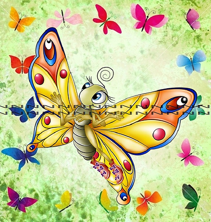 Dětská bavlněná látka - panel  D7