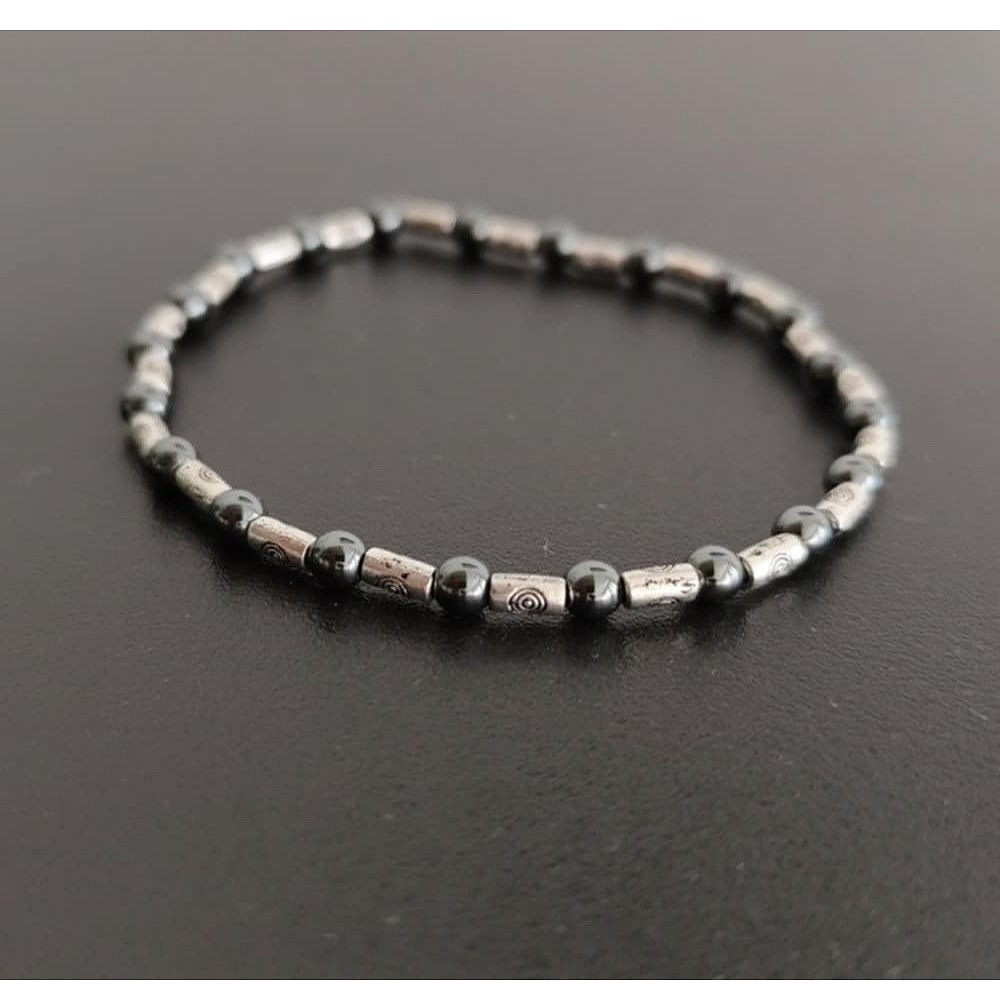 Náramek Shamballa - Hematit
