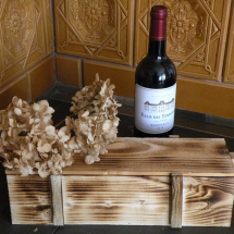 Rustikální krabice na láhev vína - krása dřeva