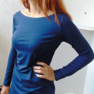 Tričko dlouhý nebo 3/4 rukáv - barva tmavě modrá S - XXXL
