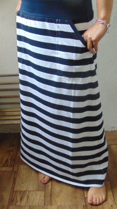 Dlouhá sukně pruhy S - XXL