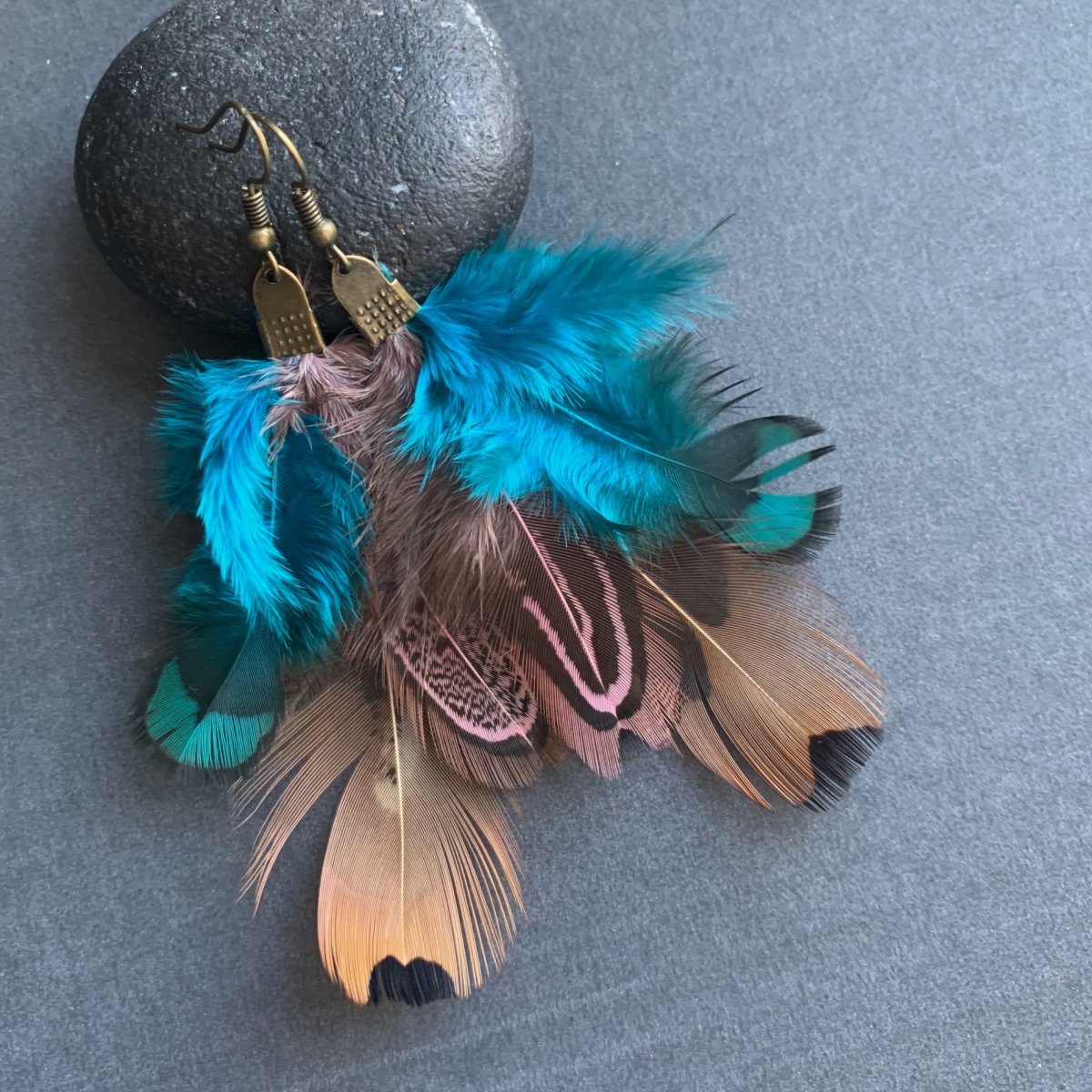 Peříčkové náušnice 08