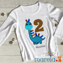 Dětské narozeninové triko s dinosaurem