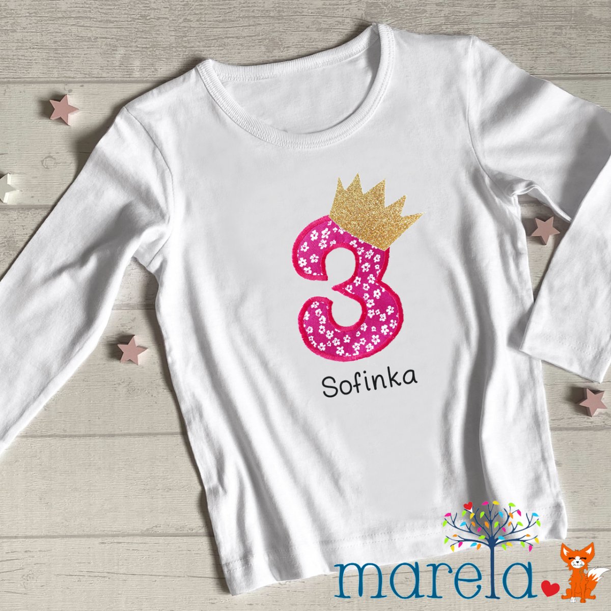 Dívčí narozeninové triko princezna