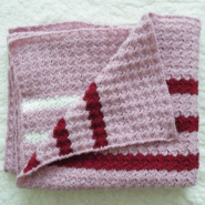 Růžová háčkovaná deka