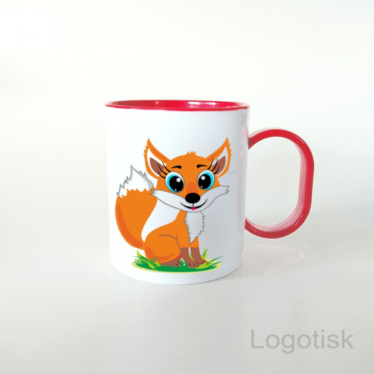 Plastový hrníček pro děti LIŠKA se jménem