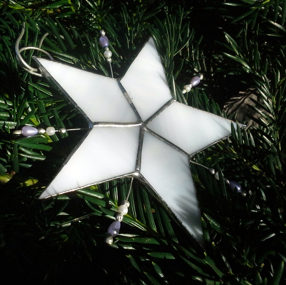 Hvězda - bílá - 15,5 cm