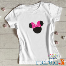 Dívčí tričko myška Minnie s velkou mašlí