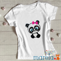 Dívčí hravé tričko s pandou