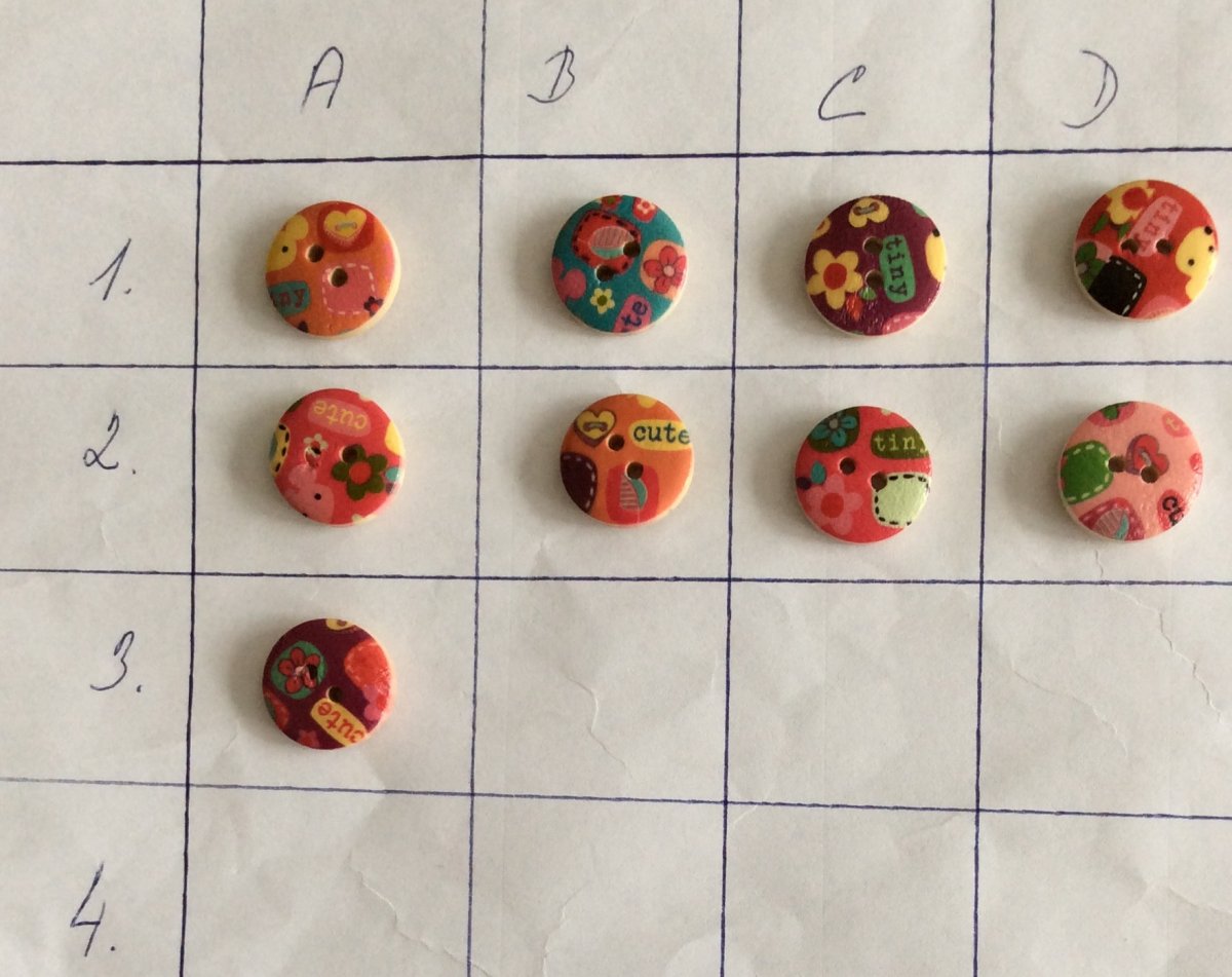 Dřevěné knoflíky 15mm (10ks) mix - VÝPRODEJ