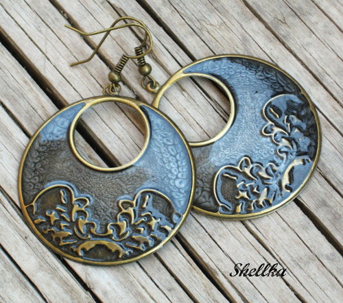 Náušnice ,,KRUHY,,černé