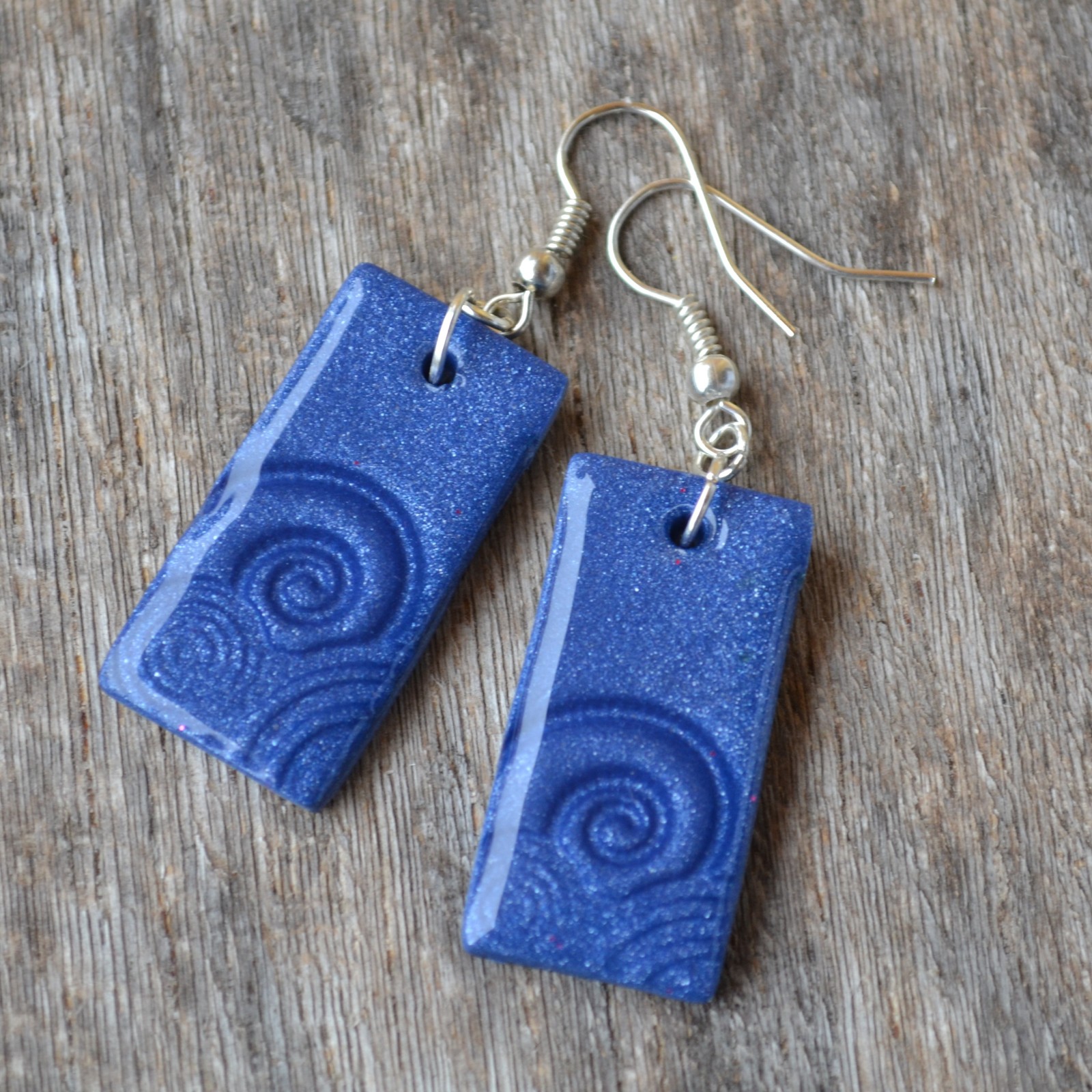 fimo náušky- spirála