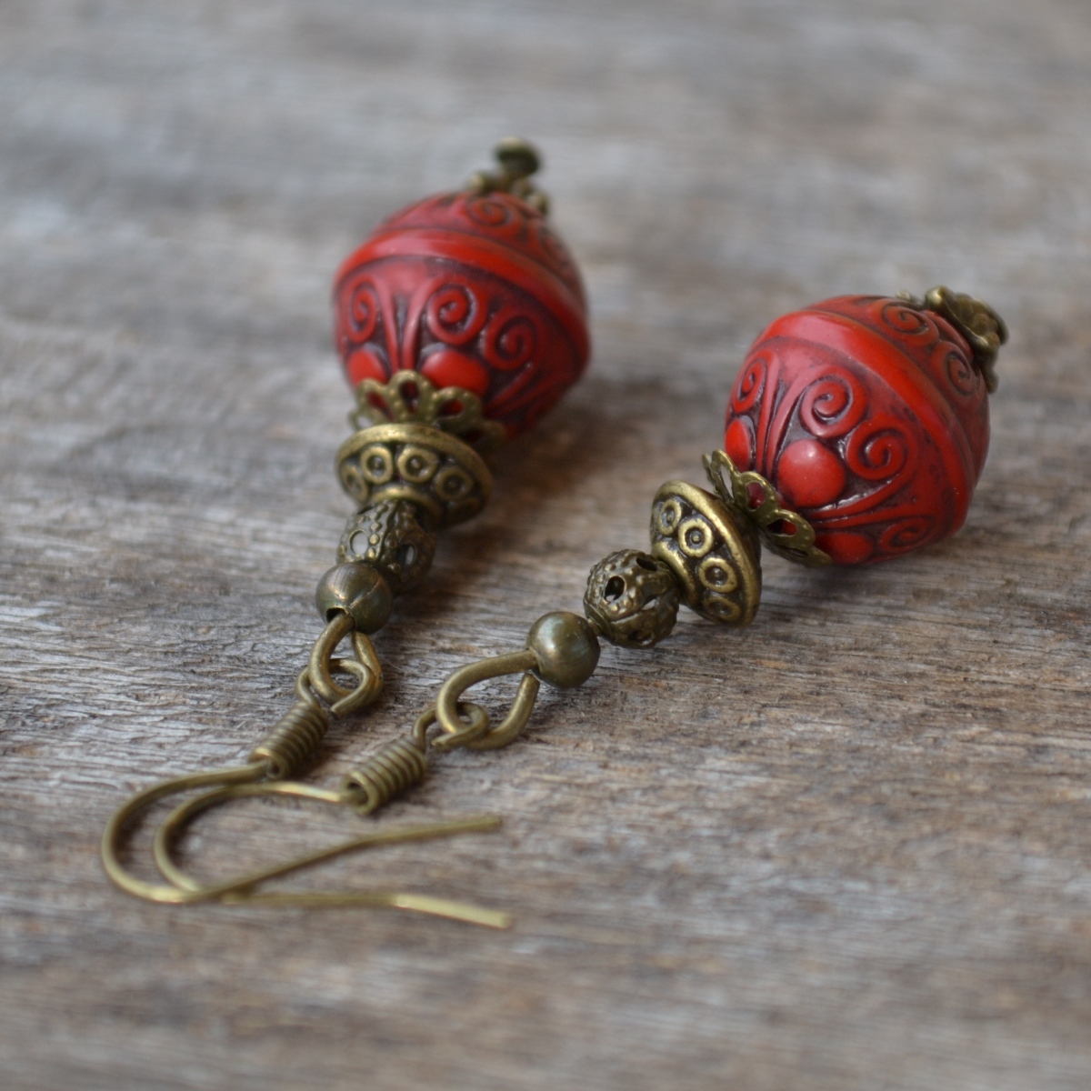 Bronzové náušničky