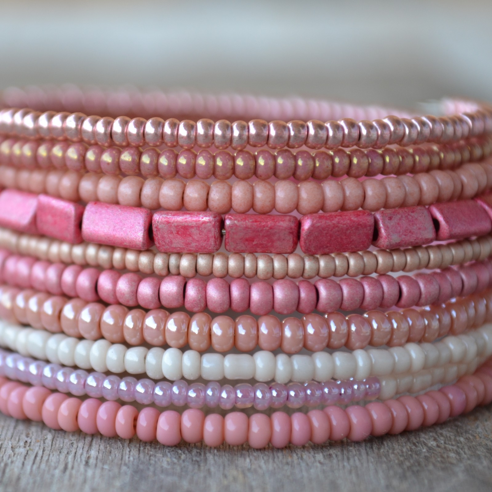 Náramek - starorůžový