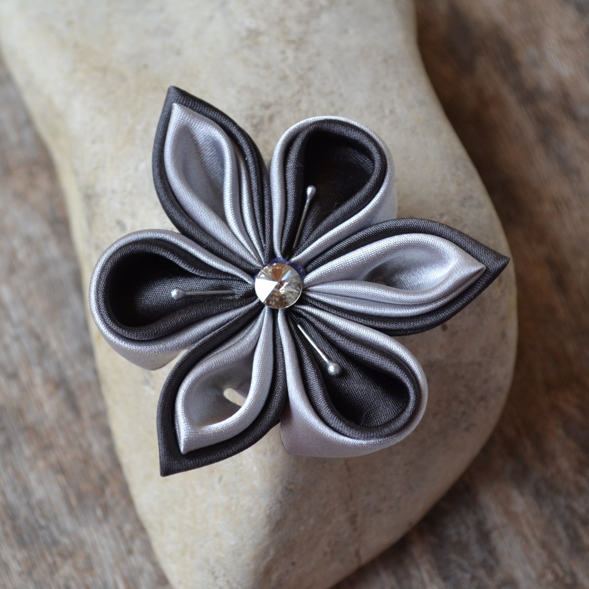 Kanzashi brož - Evening