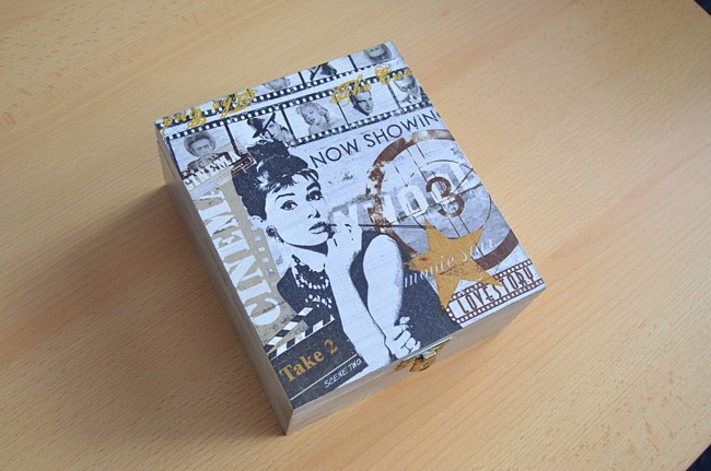 Krabička na čaj - 4 přihrádky - Audrey Hepburn